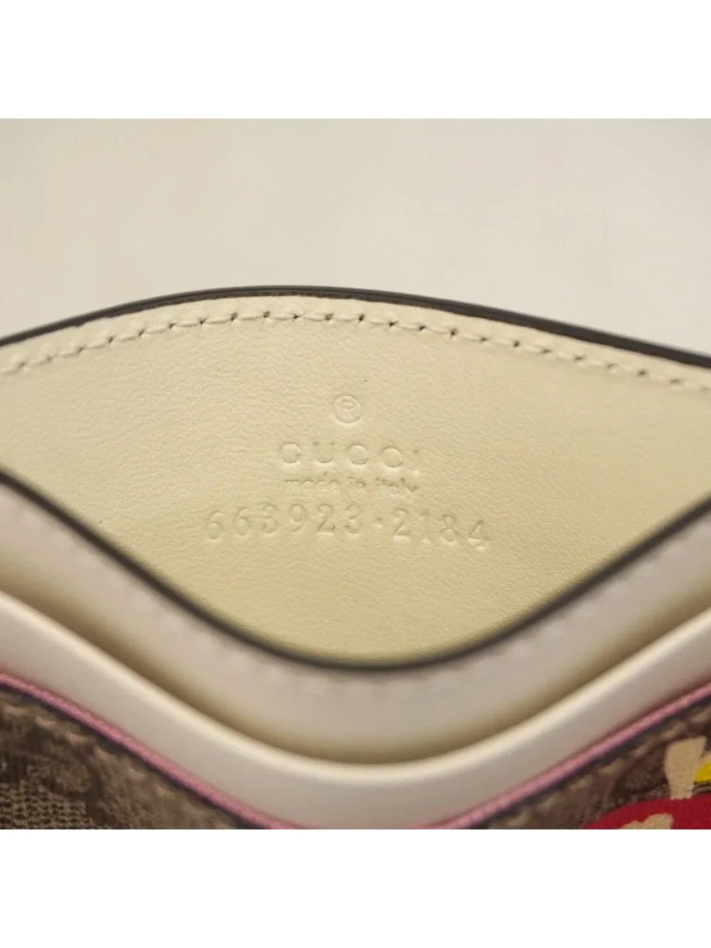 ★SOLD★ Gucci Card Case GG Canvas Abbey Brown White - Picture 5 of 8